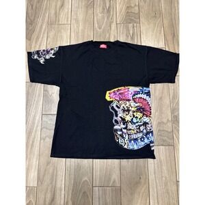 Diesel Skull Graphic‎ T Shirt Black Short Sleeve Mens Size Large T-Boxt-Q14